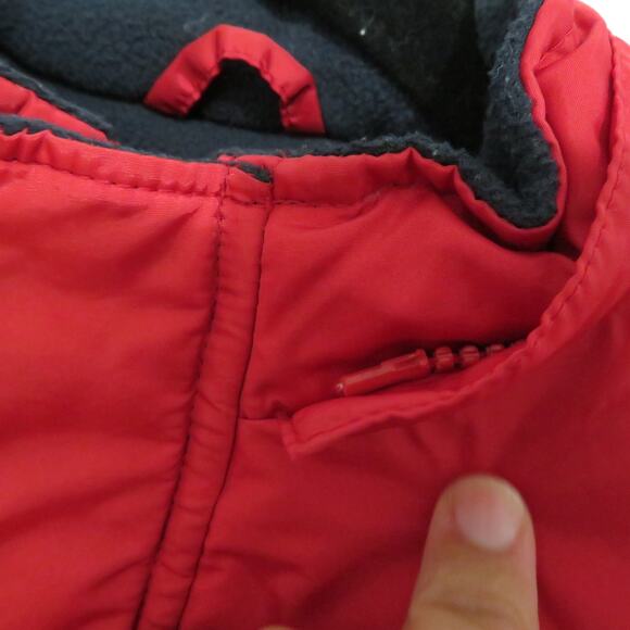 Baby GAP Baby Sz 24M Red Puffer Quilted Jacket Zippered Front - Picture 4 of 7